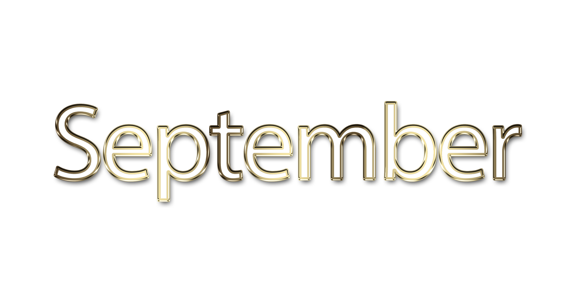 September png, word September png, September word png, September text png, September letters png, September word art typography PNG images, transparent png